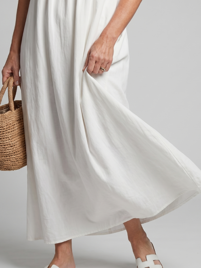 Tula | Robe de détente à encolure froncée