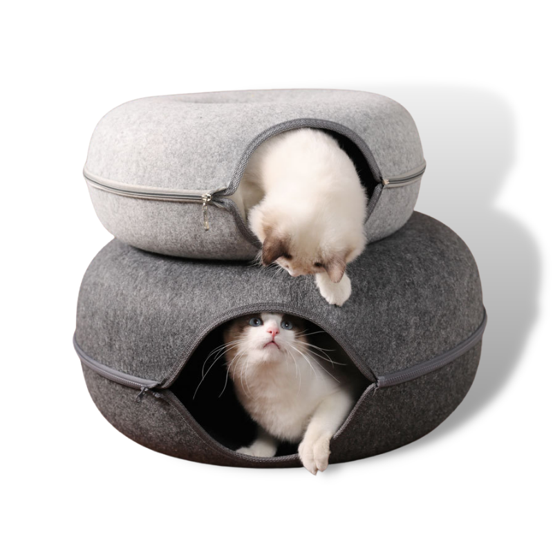 PawDonut Tunnel | Tunnel pour Chats et Maison de Jouets