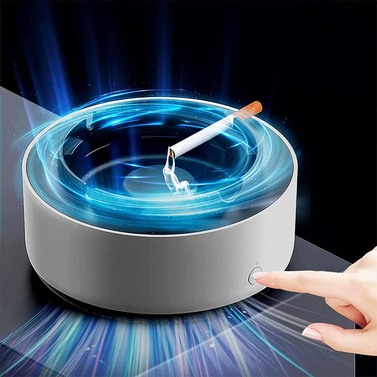 Cendrier Purificateur d'Air Anti-Fumée avec Système de Filtration Avancé – Désodorisant d'Air Intérieur Élégant pour un Air Pur