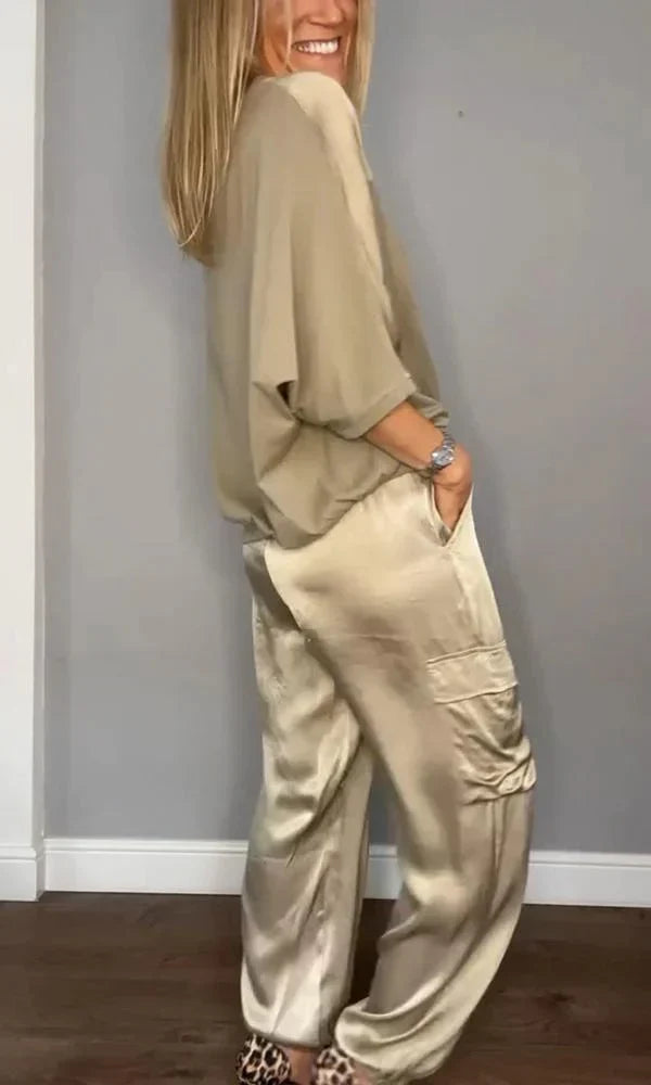 Zara | Ensemble Haut et Pantalon en Satin