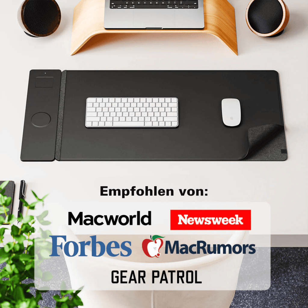 MagCharge Tapis de Souris Sans Fil Magnétique 3-en-1 | charger, travailler et briller