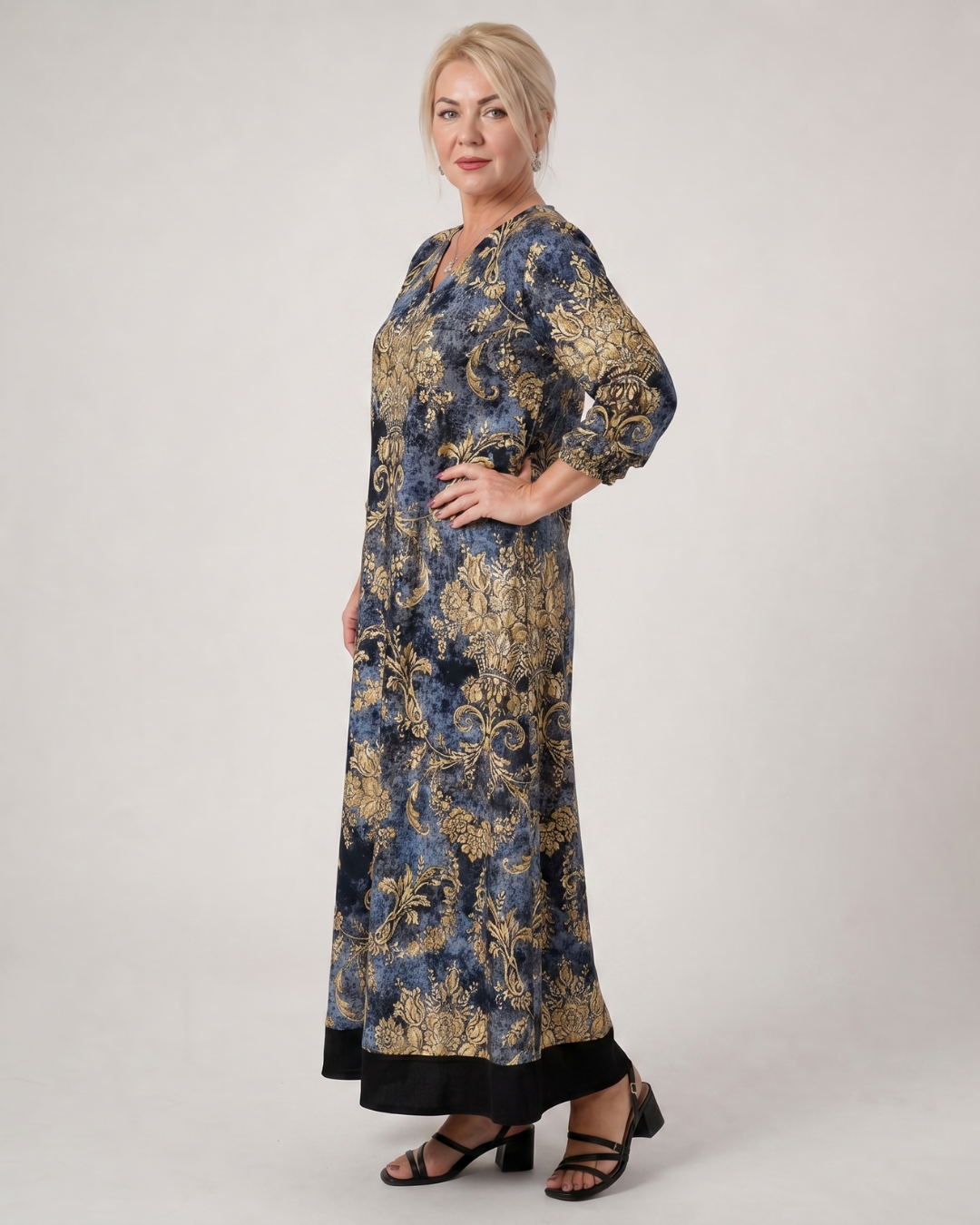 Sorrelia | Robe midi décontractée à imprimé floral orné