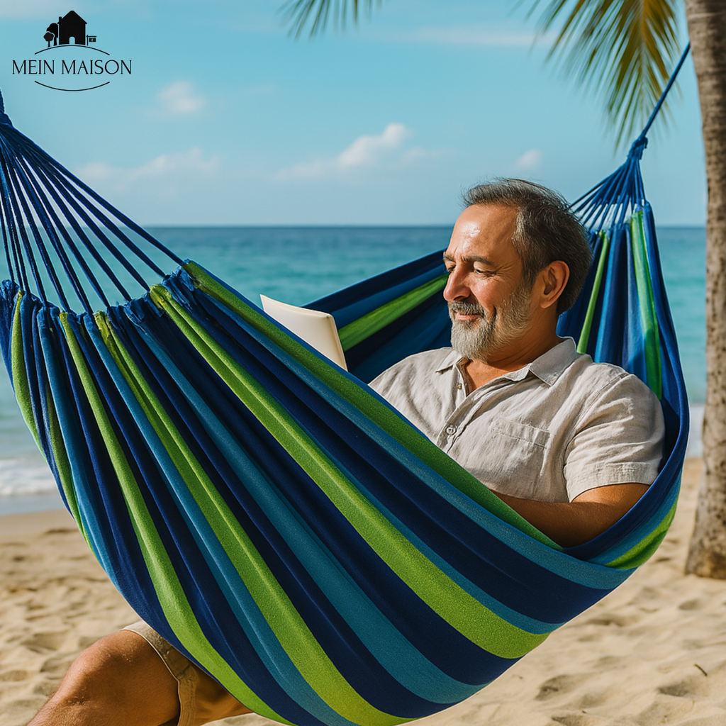 RelaxoLounge Hamac en Toile Durable avec Design Antidérapant, Capacité de Charge 200 kg