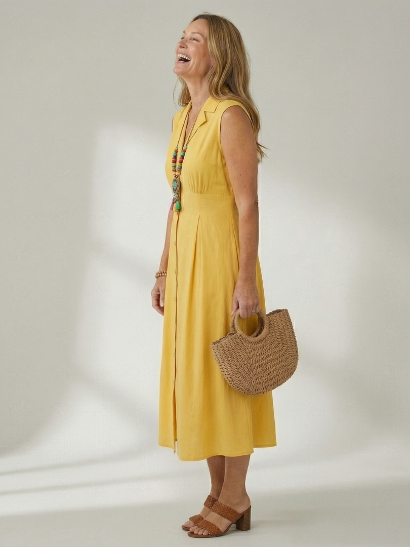 Celyn | Robe Midi à Boutons