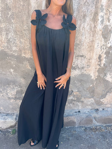 Jubilee | Robe féminine avec détail floral et décolleté en U