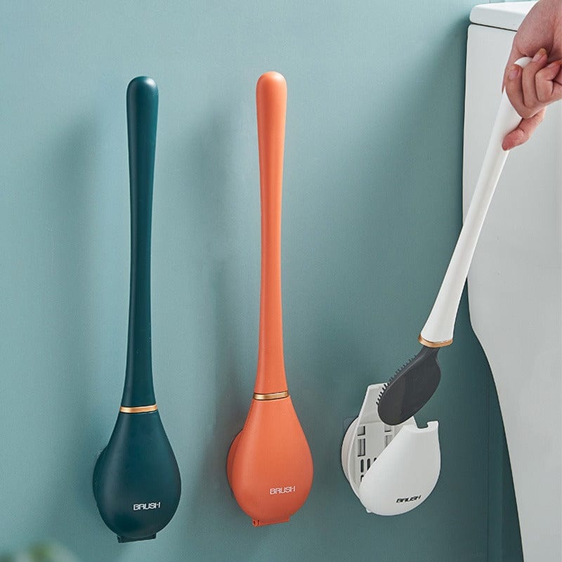 Brosse de Toilette en Silicone Flexible Design Moderne