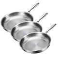 Set de Casseroles Premium en Titane 3 Pièces – Adapté pour Induction & Revêtement Naturel Antiadhésif – 3 Casseroles