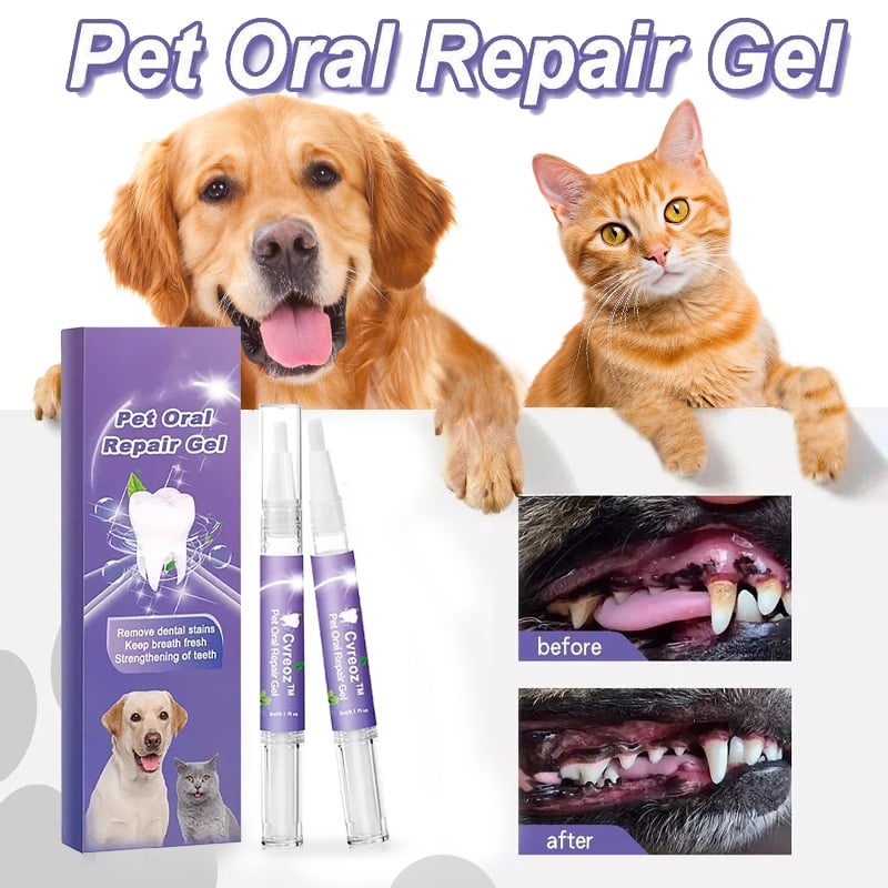 FreshPaws Gel dentifrice pour animaux | Détartrant et éliminateur de taches pour un sourire plus sain
