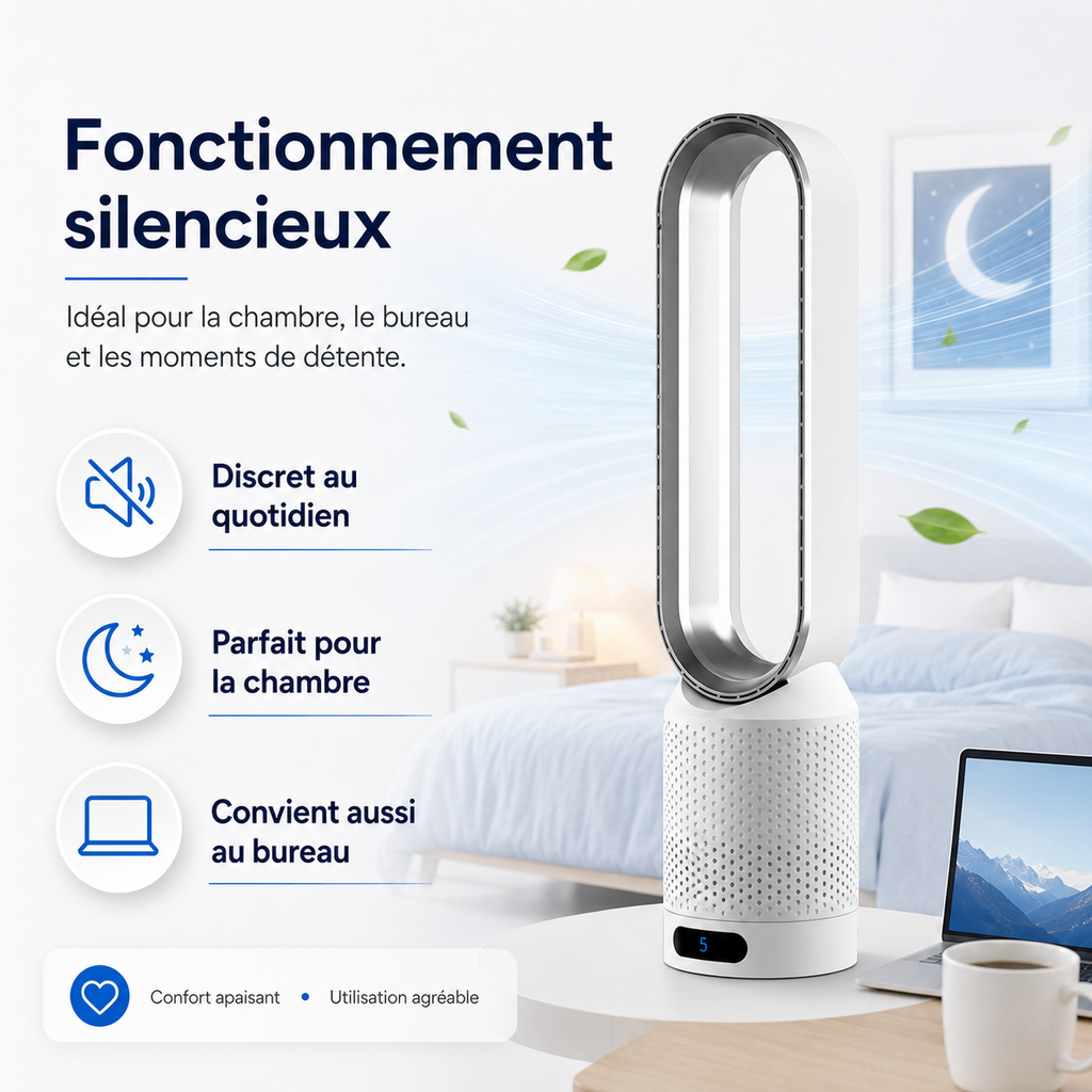 Refroidisseur d'air 3-en-1 | Purificateur d'air UV et Ionisateur