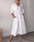 Winona | robe maxi féminine avec décolleté en V flatteur