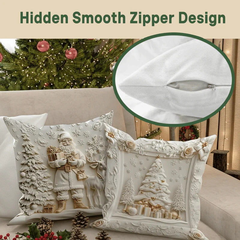 DecorCovers | Ensemble de 4 Housses Décoratives de Noël 3D