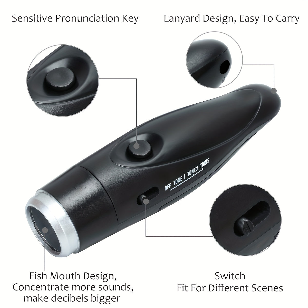 Sifflet Électronique Portable avec 3 Options de Tonalité – Léger et Pratique pour Entraîneurs et Arbitres