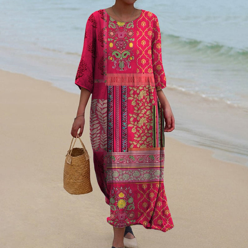 Amari | Robe maxi ethnique imprimée