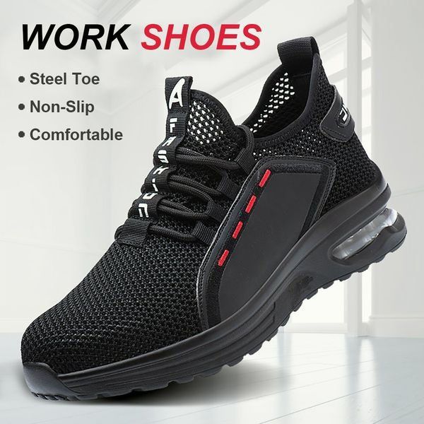 Chaussures de Travail Ultralaégères Respirantes Antidérapantes avec Embout en Acier