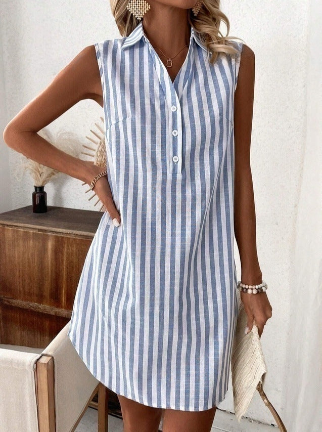 Anora - Robe Chemise Rayée Toucher Doux