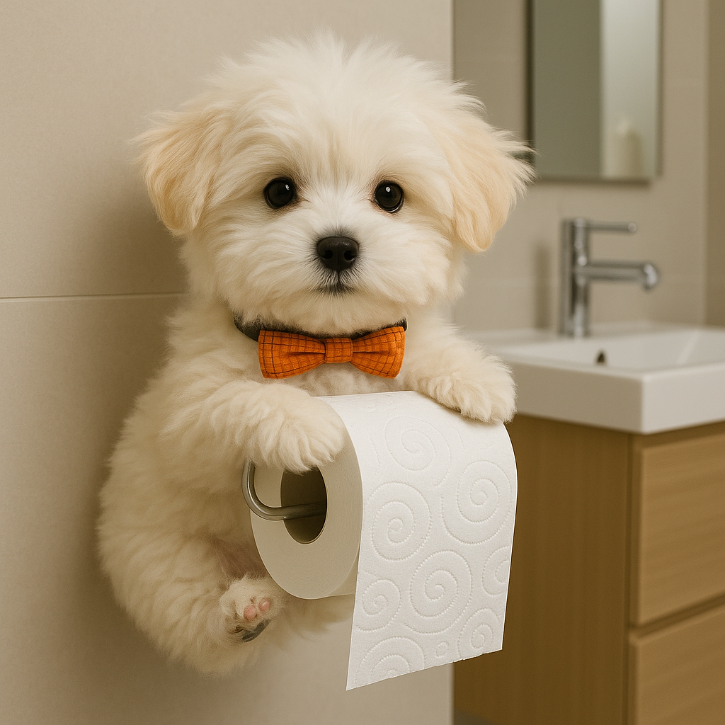 PawRoll – Le porte-rouleau de toilette charmant pour animaux !
