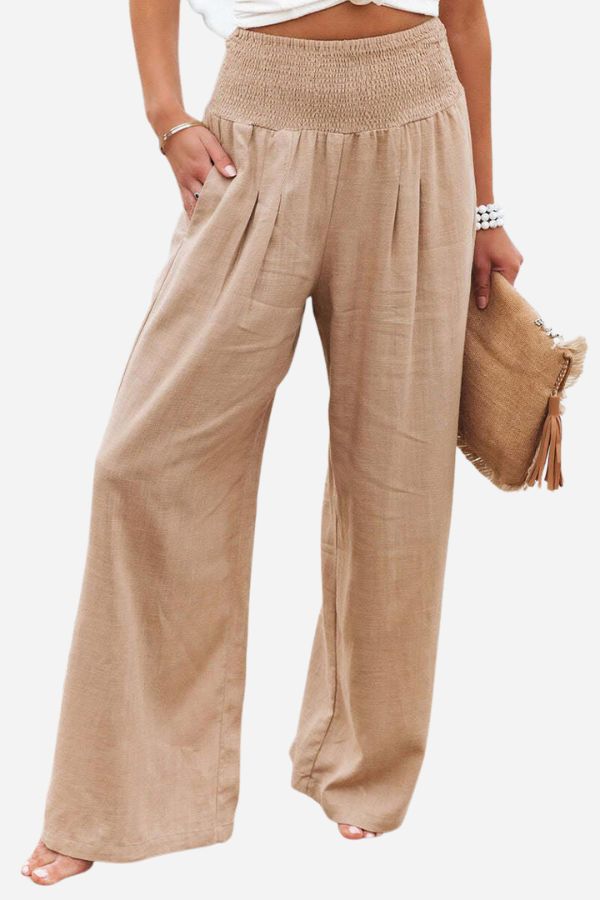 Pantalon Palazzo élastique élégant pour femmes