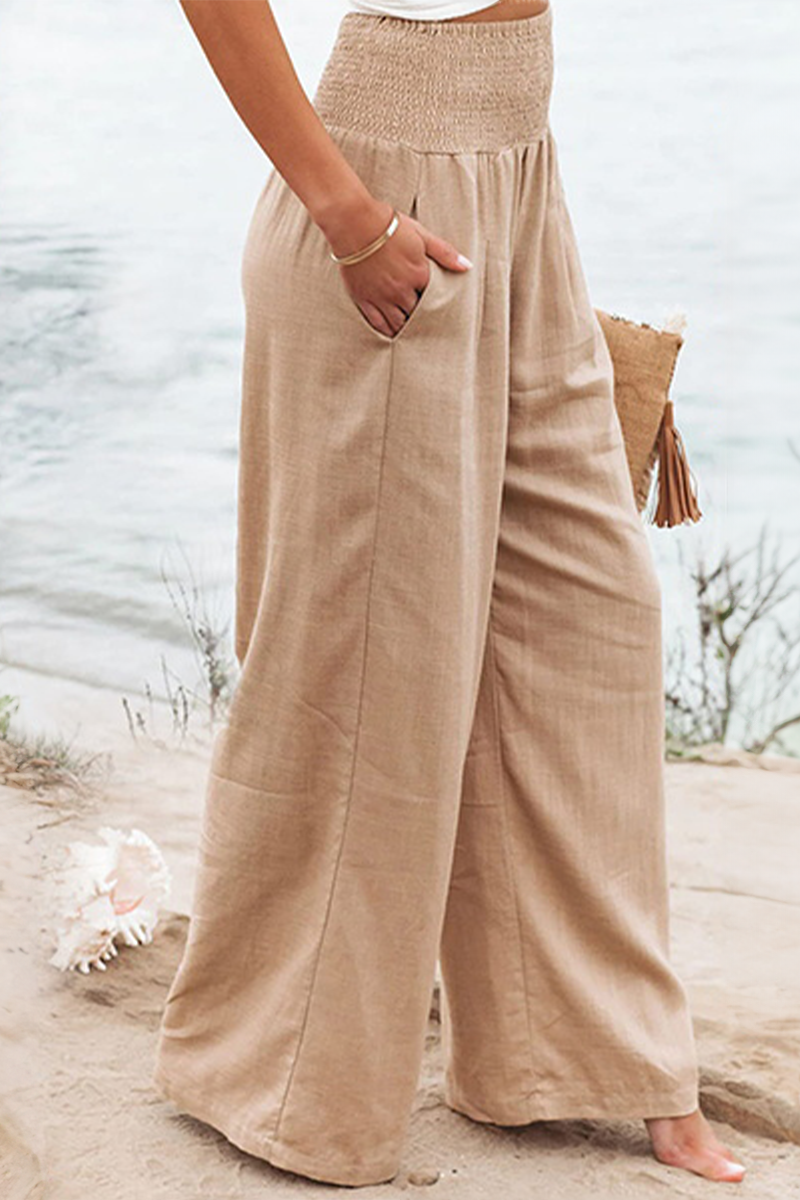 Pantalon Palazzo élastique élégant pour femmes