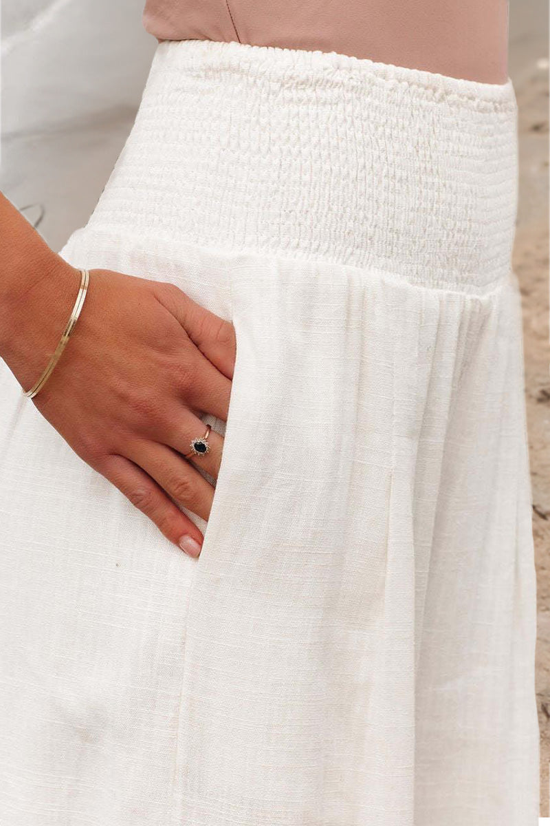Pantalon Palazzo élastique élégant pour femmes