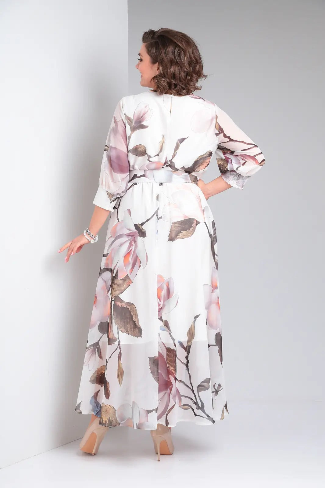 Melaza | Robe maxi élégante avec imprimé floral et ceinture à la taille