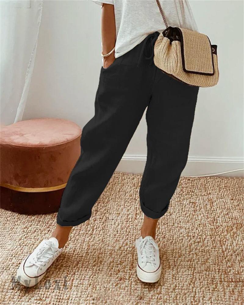 Pantalon Relaxed Fit Femme