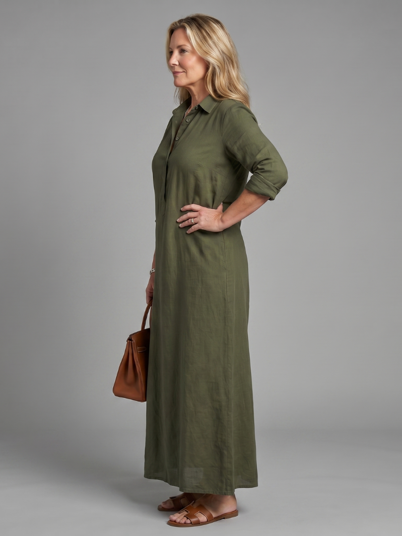 Veronica | Robe Maxi à Manches Longues et Silhouette Décontractée