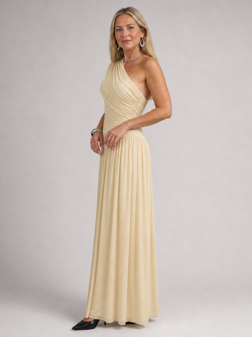 Evadra | Robe Maxi à Buste Drapé à Une Épaule