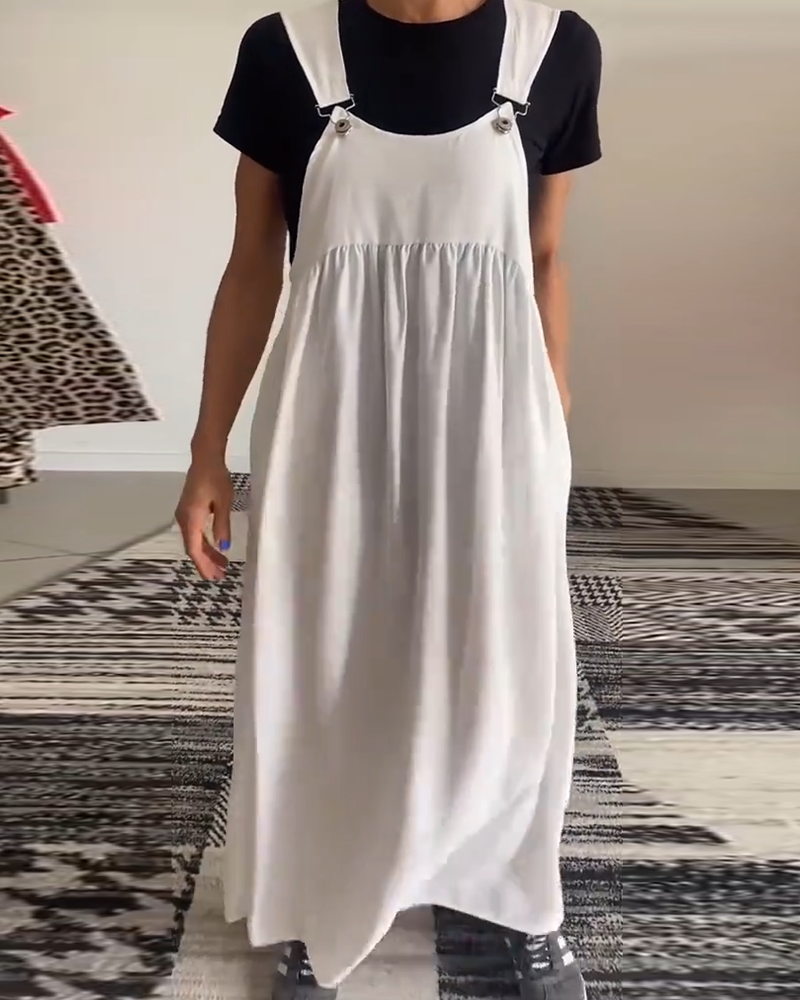 Molly | Robe unie décontractée avec bretelles
