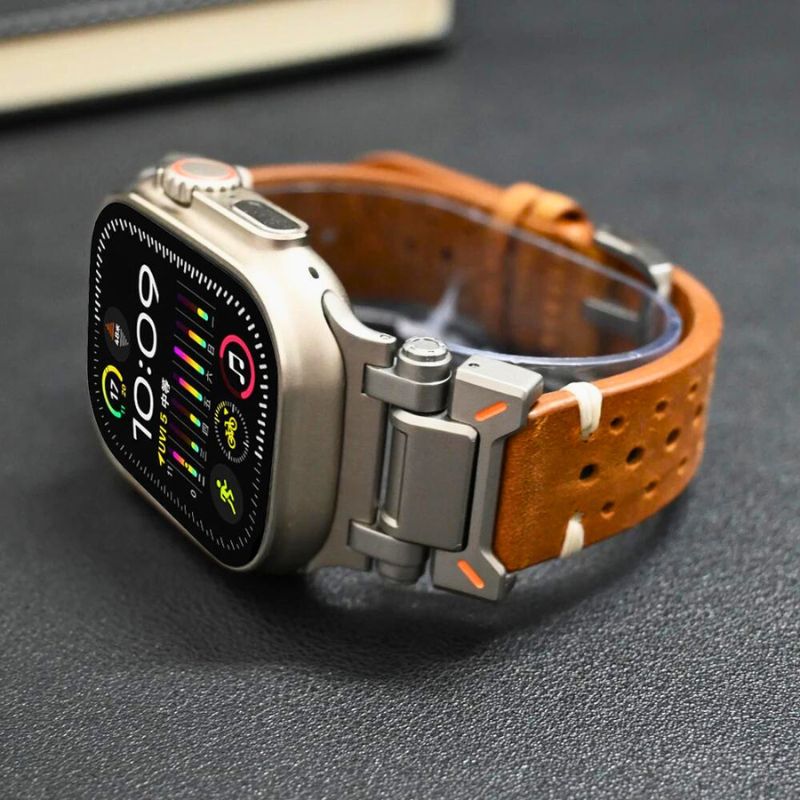 Bracelet Apple Watch en Cuir Véritable – Bracelet Élégant et Durable pour Votre Apple Watch