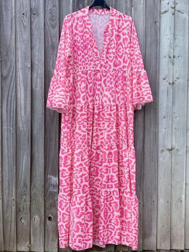 Echoarchiv | Robe d'été élégante avec motif léopard