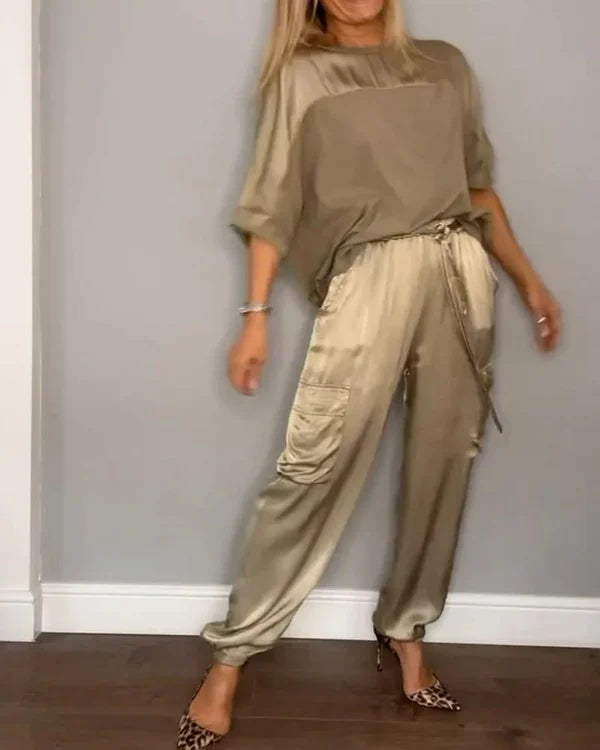 Zara | Ensemble Haut et Pantalon en Satin