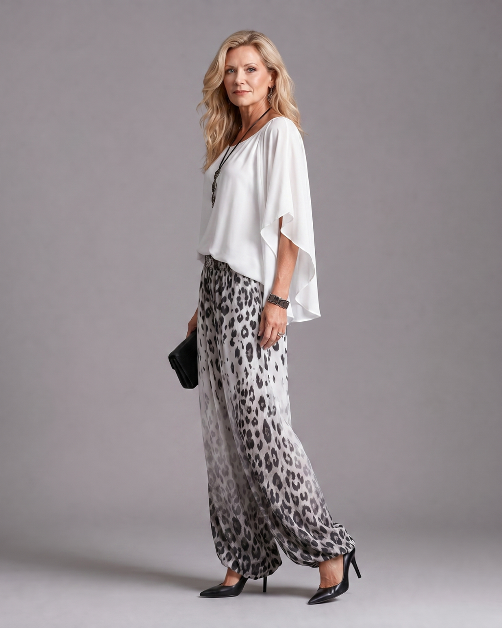 Zephyrel | Haut en Chiffon Flottant et Pantalons Amples Imprimés