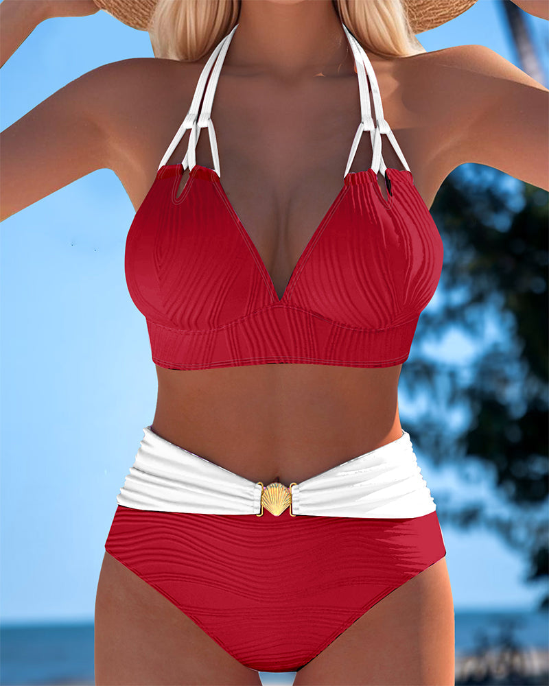 TANKINI AJUSTÉ TEXTURÉ POUR FEMME