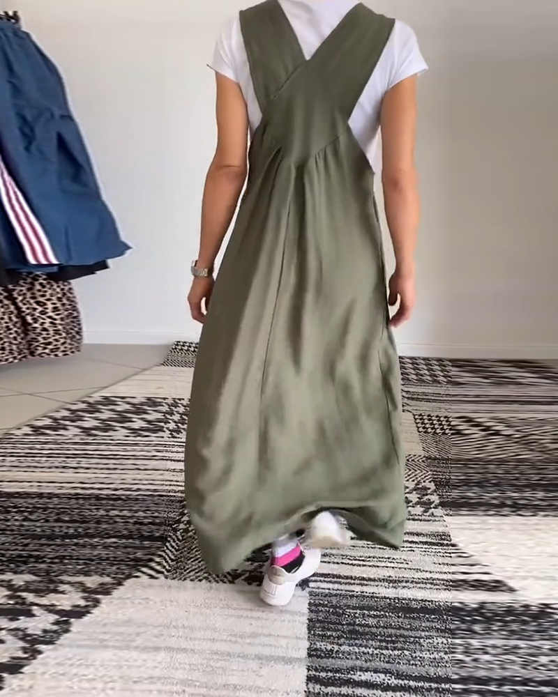Molly | Robe unie décontractée avec bretelles