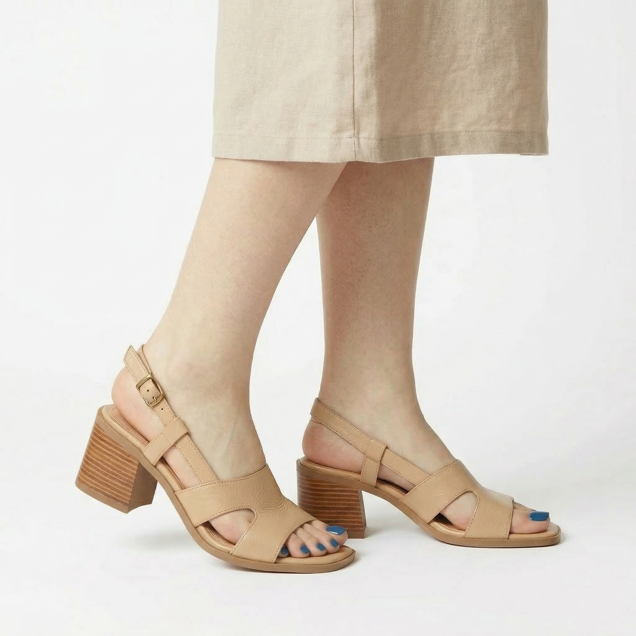 Sandales Femme Confort Été Bout Ouvert Talon Bas