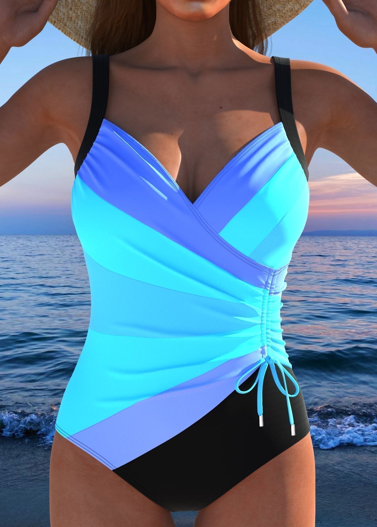 Éloria – Maillot de bain élégant avec motif coloré