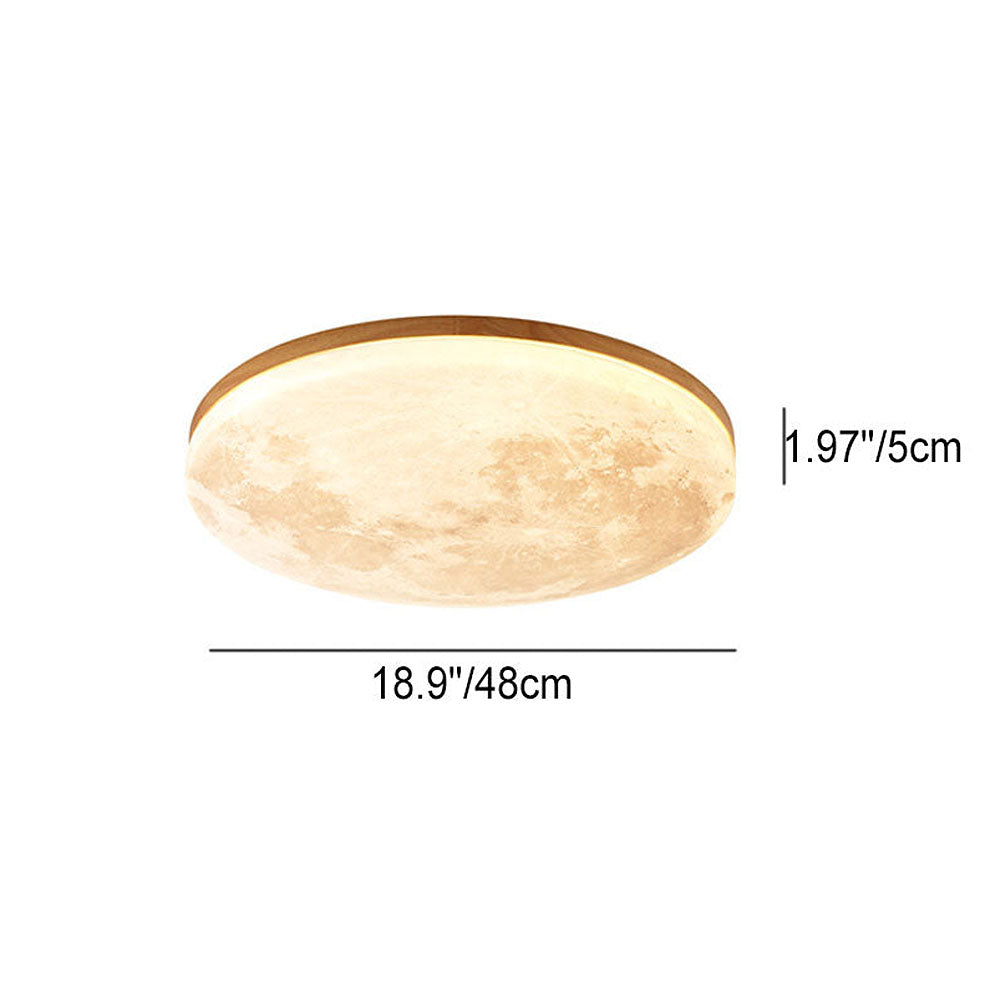 LunaGlow - Lampe de Plafond en Forme de Lune avec Éclairage LED Doux
