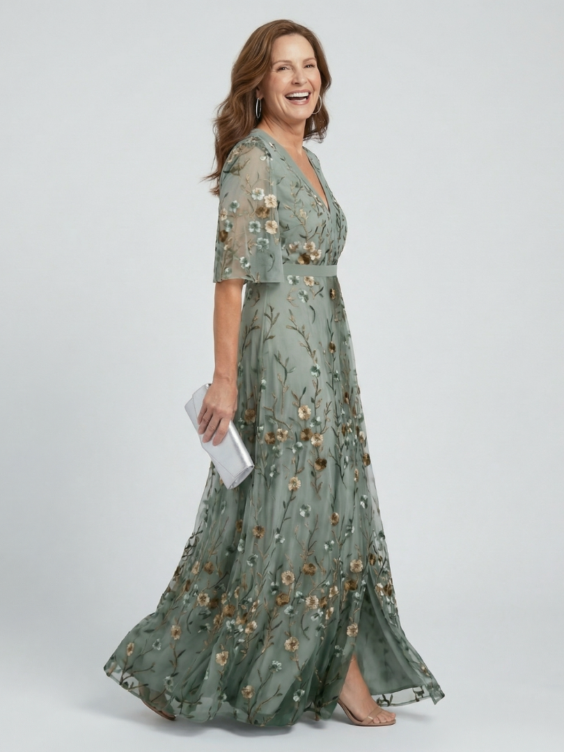 Selora | Robe Maxi à Fleurs avec Col Halter