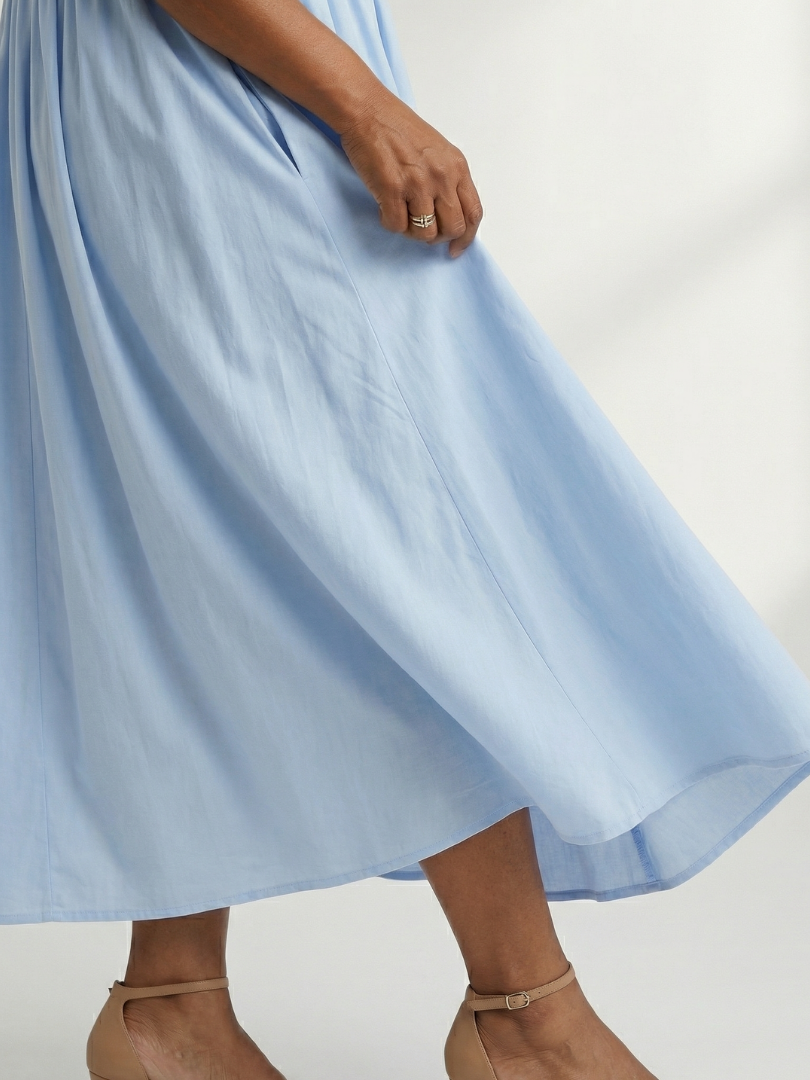 Ciren | Robe Midi à Volants Simple