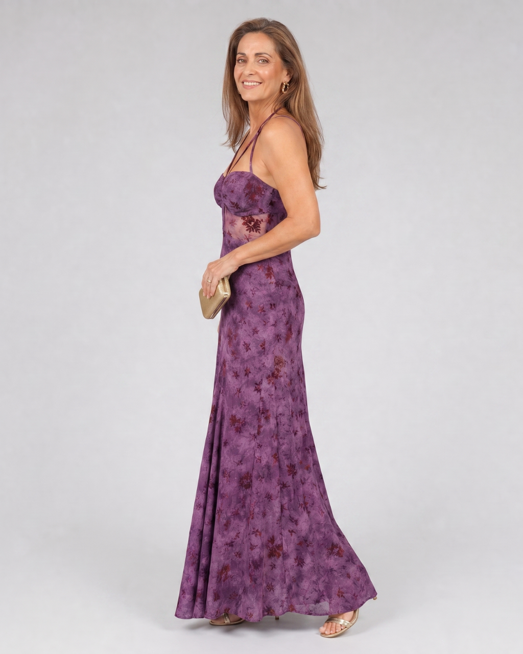 Seque | Robe midi sans manches à imprimé floral