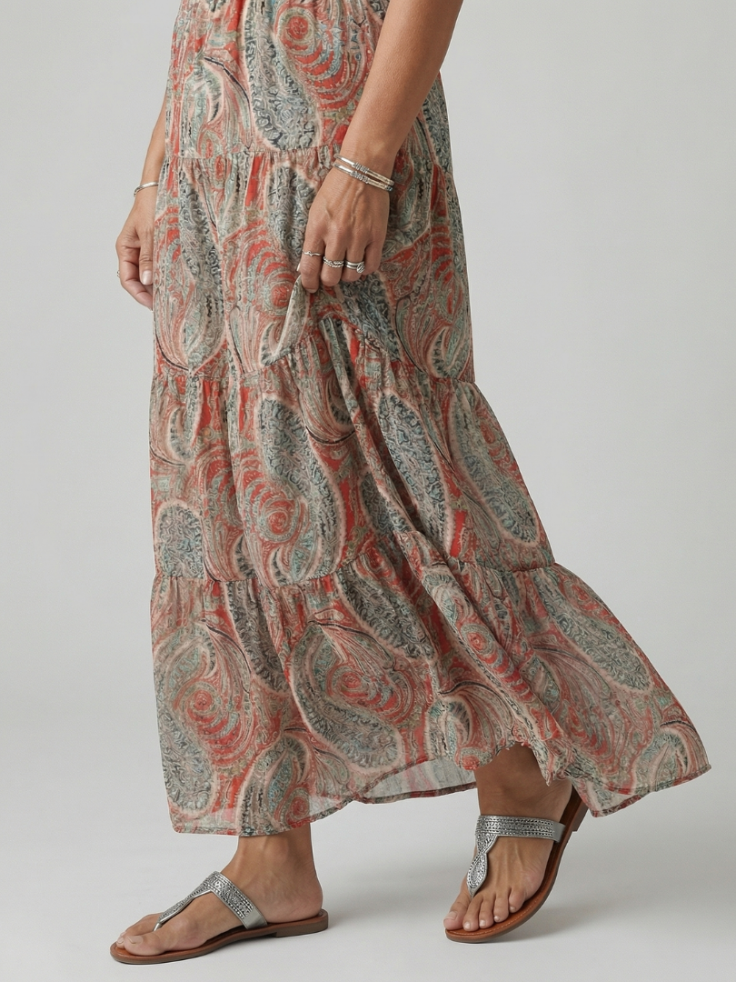 Aven | Robe Maxi Drapeau Calme