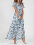 Robe Chiffon Élégante et Florale