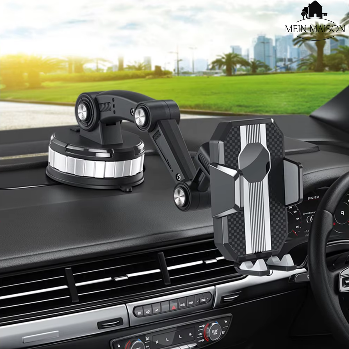 Support Auto GripTech avec Ventouse Puissante et Rotation à 360°