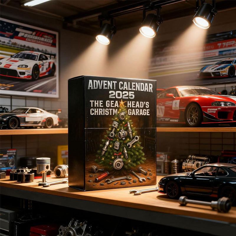 Calendrier de l'Avent Garage Gearhead | Comptez les jours jusqu'à Noël avec des surprises automobiles et des outils !