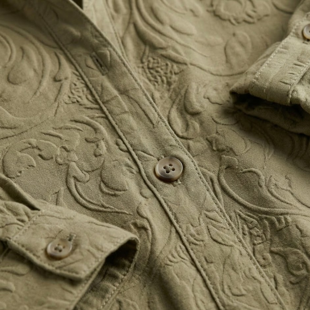 Blouse Élégante Florale Coupe Classique Manches Trois-Quarts