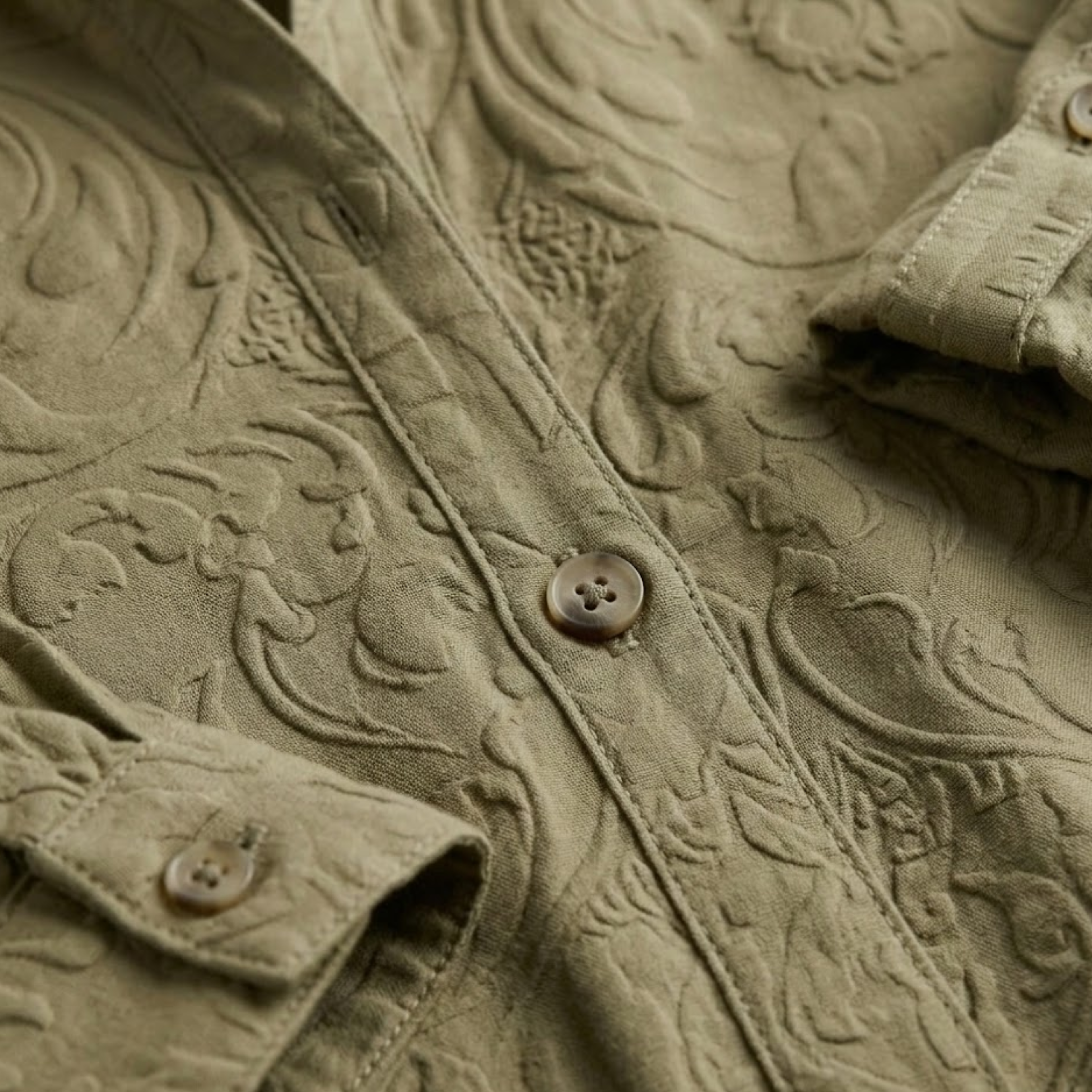 Blouse Élégante Florale Coupe Classique Manches Trois-Quarts