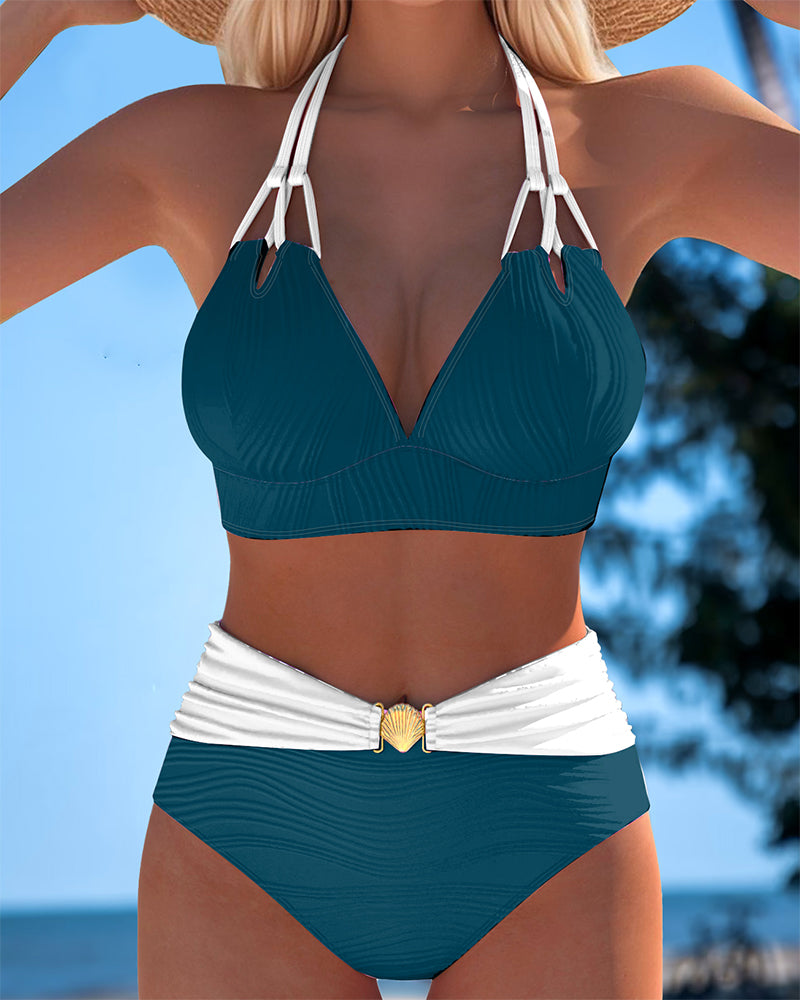 TANKINI AJUSTÉ TEXTURÉ POUR FEMME