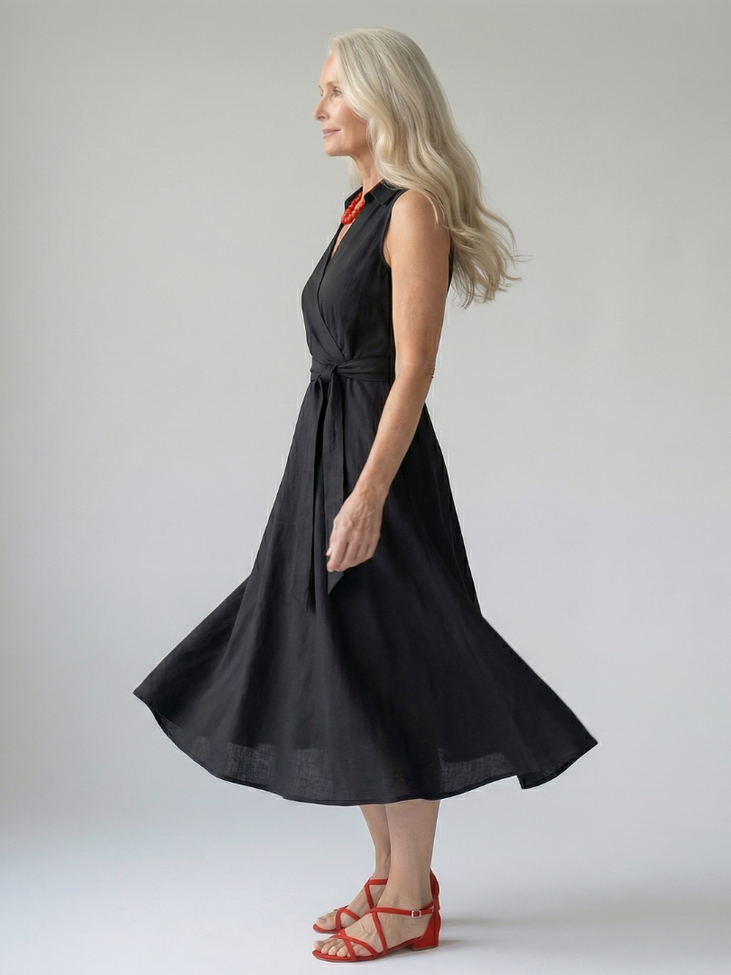 Ziven | Robe Midi Drapée Décontractée