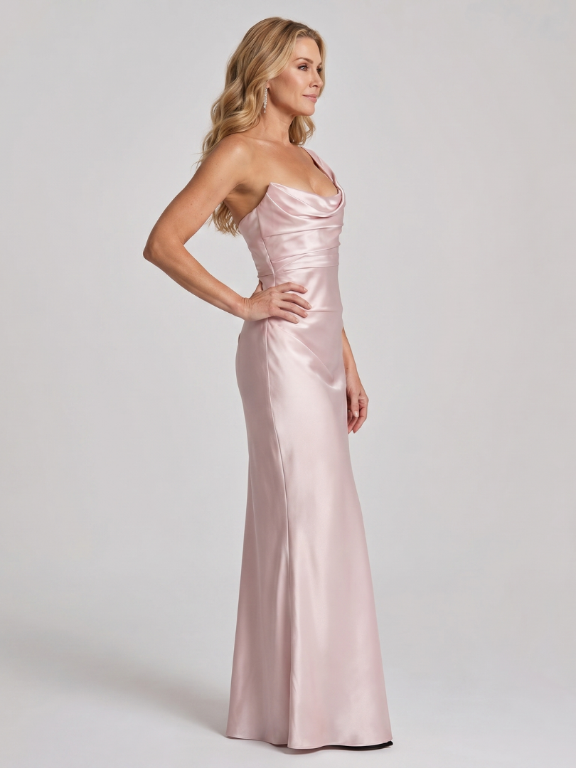 Aureline | Robe Maxi à Encolure Drapée Une Épaule