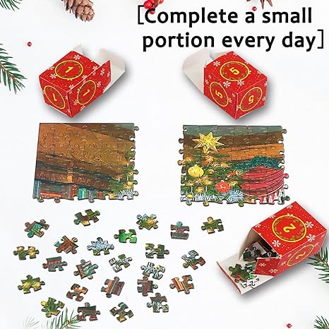 PuzzleJoy Calendrier de l'Avent Puzzle | Unique puzzle de 1000 pièces pour le plaisir quotidien !